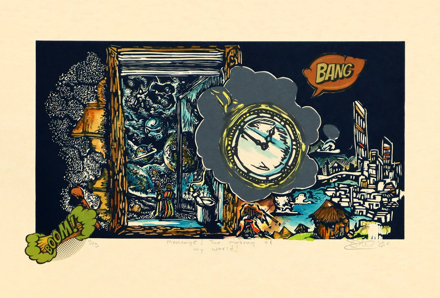 Montage The Making of My World (Framed)
